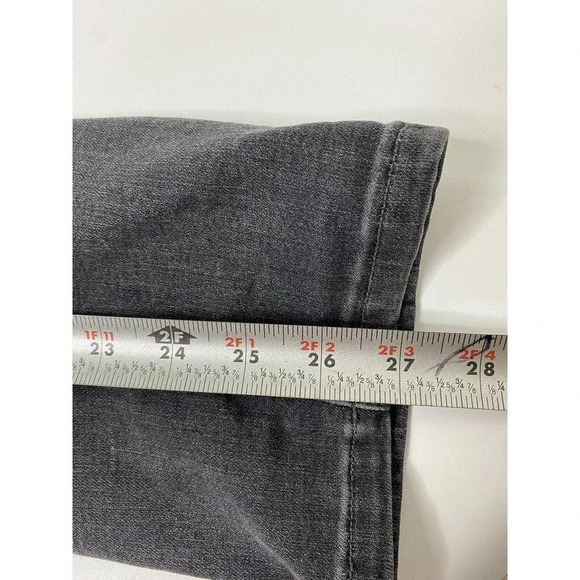 Kensie Jeans Women 10/30 Gray Patchwork Straight Denim Stretch Distressed - Picture 8 of 10